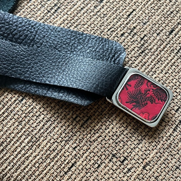 Leather Belt - black boho - Picture 5 of 6